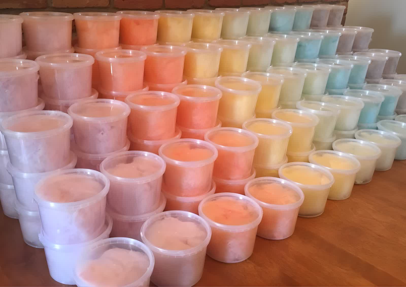 Cotton candy station at a birthday party