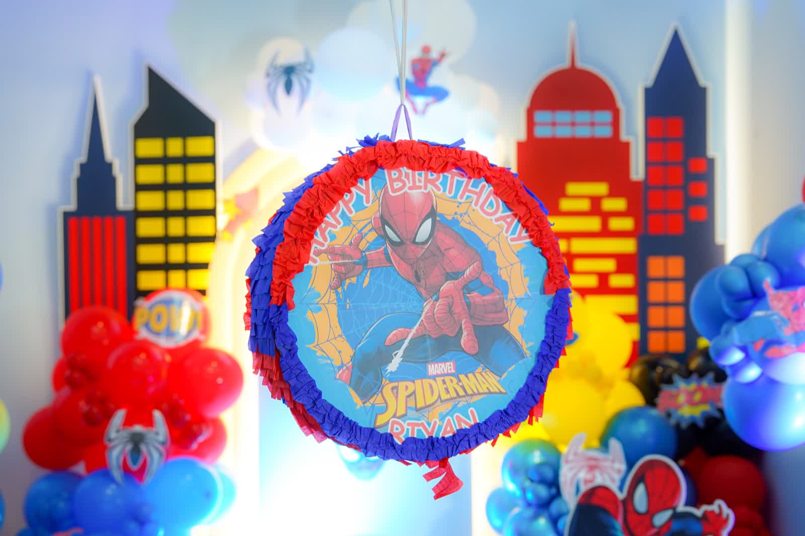 Colourful party piñata celebration