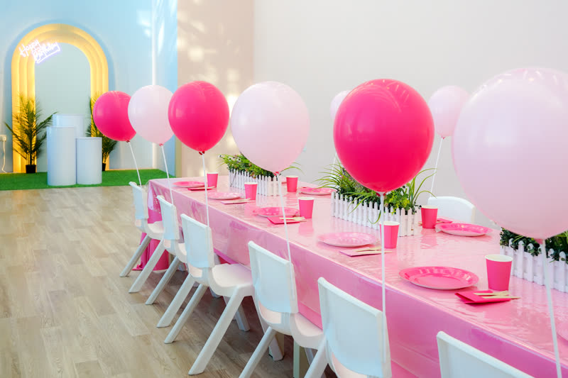Pink birthday theme